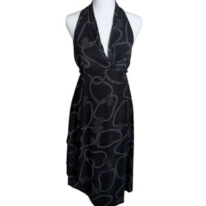 Black Cashew Apple Print Dress Wrap